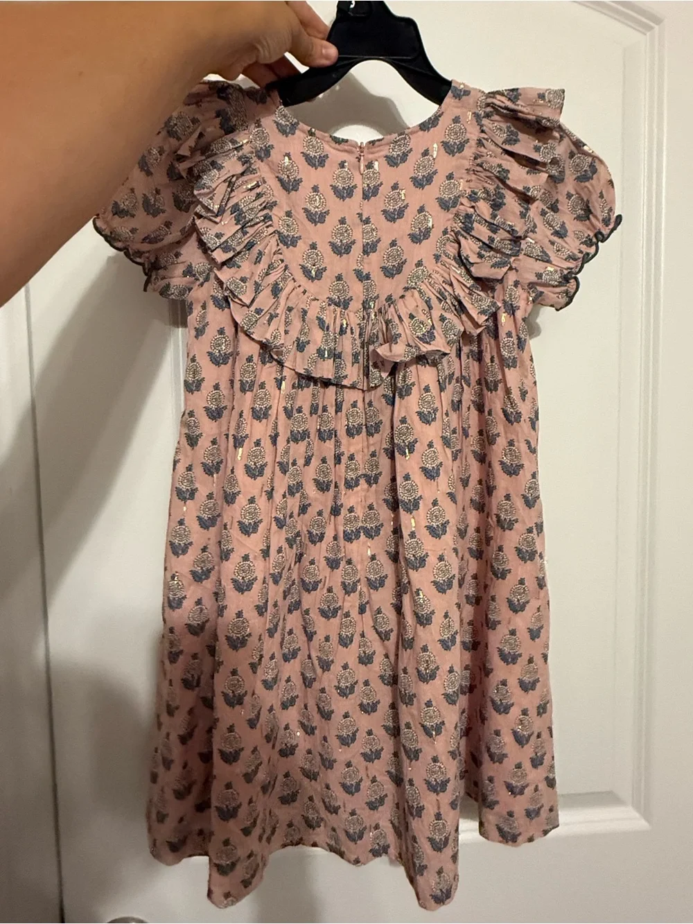 Pink Chicken New York Girls Floral Ruffle Dress Size 7Y